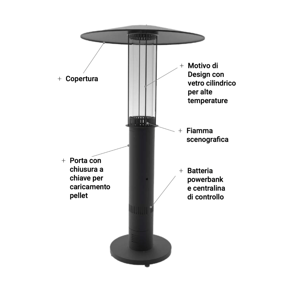 Romolo - Fungo Riscaldante a Pellet